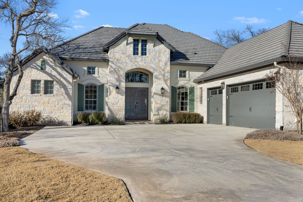 Exterior — Hill Country custom home, Austin TX real estate photography