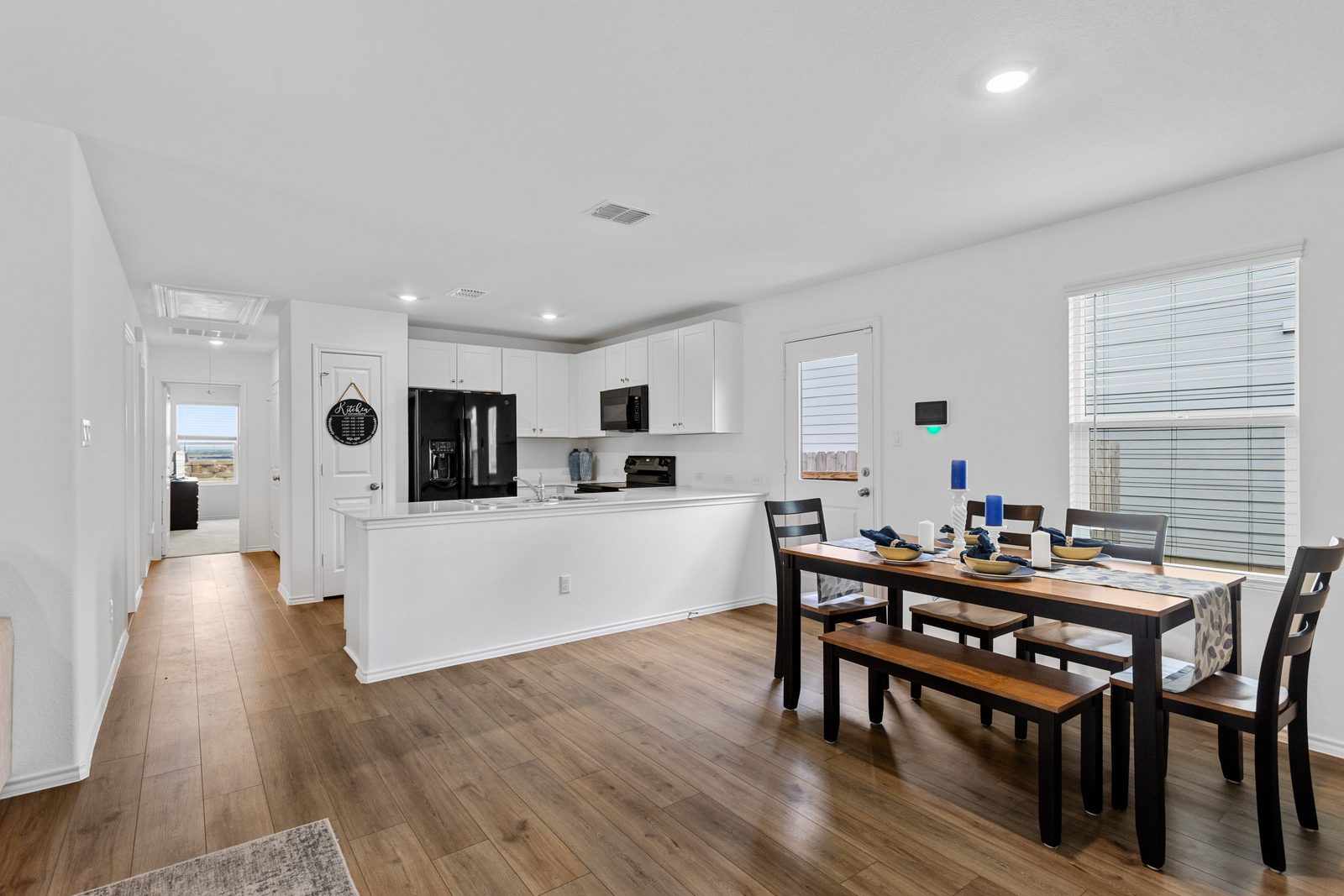 Kitchen & Dining — new-construction home, Austin TX real estate photography