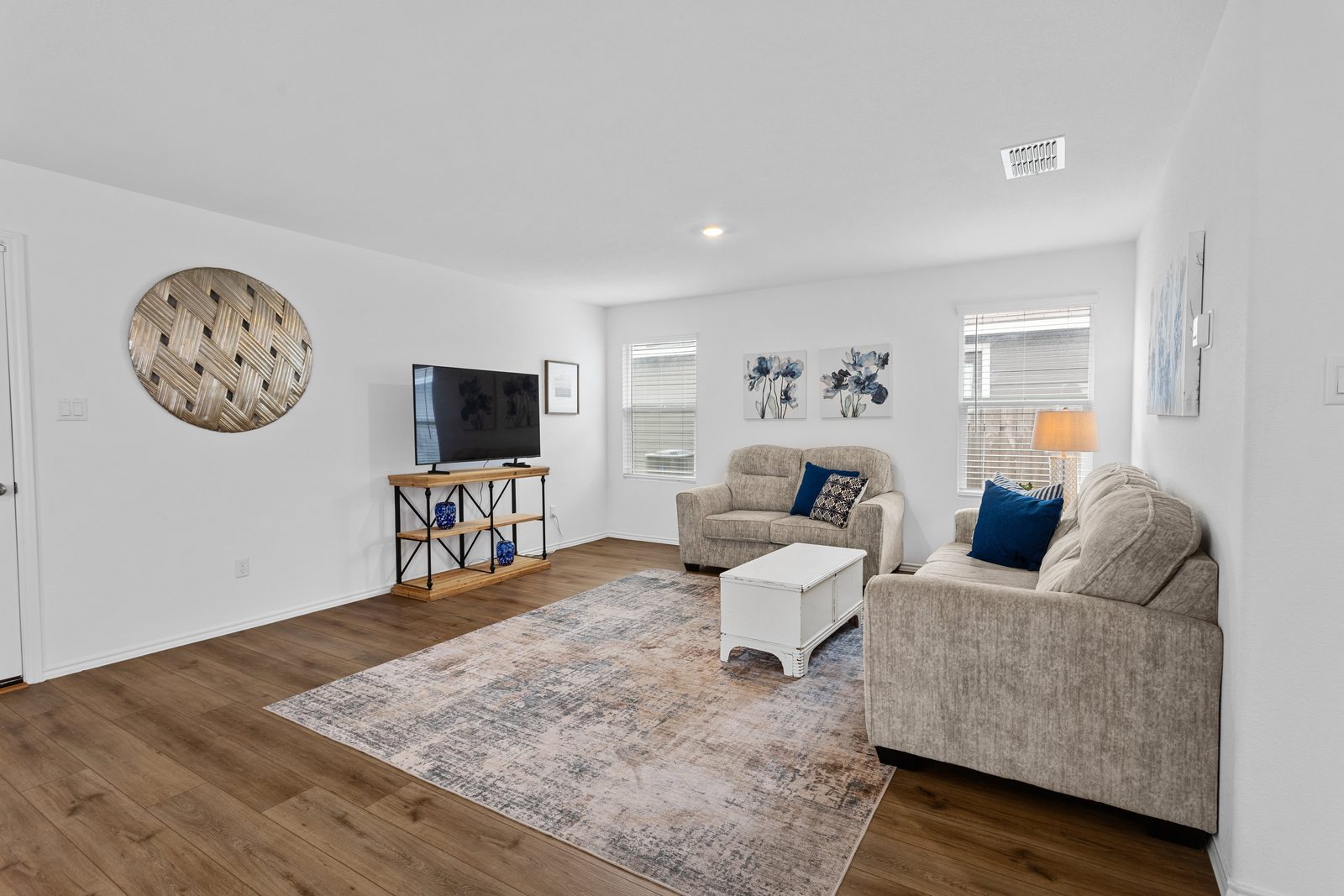 Living — new-construction home, Austin TX real estate photography
