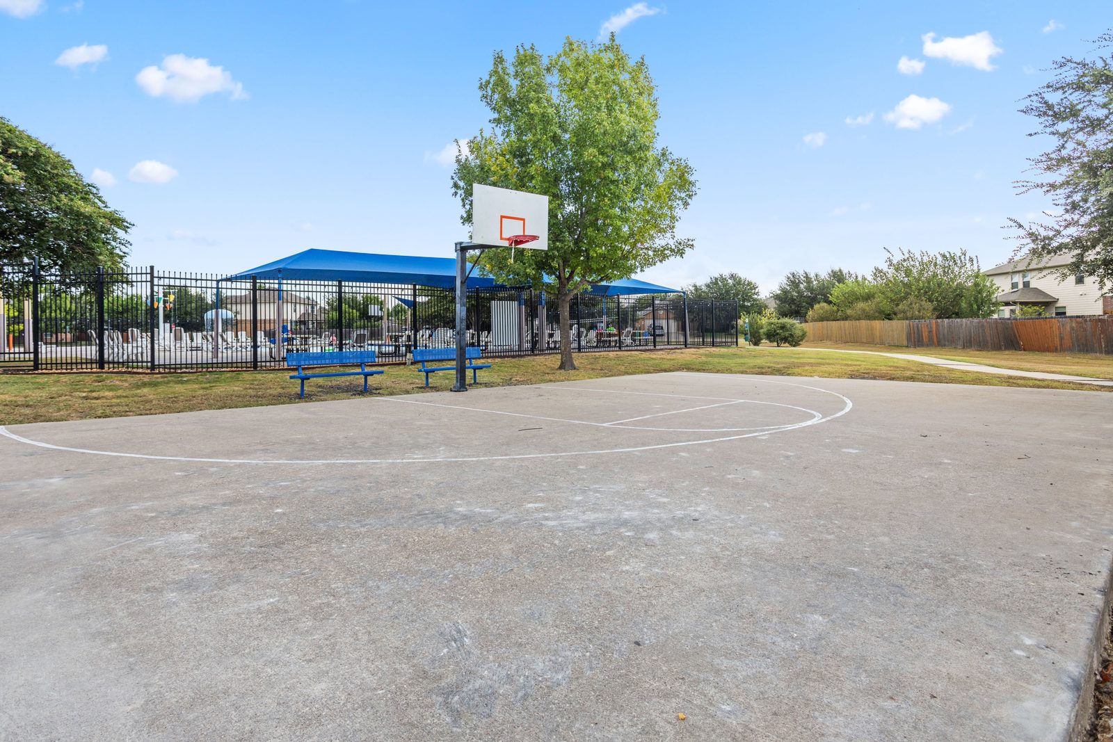 Sport Court — vacant two-story home, Austin TX real estate photography