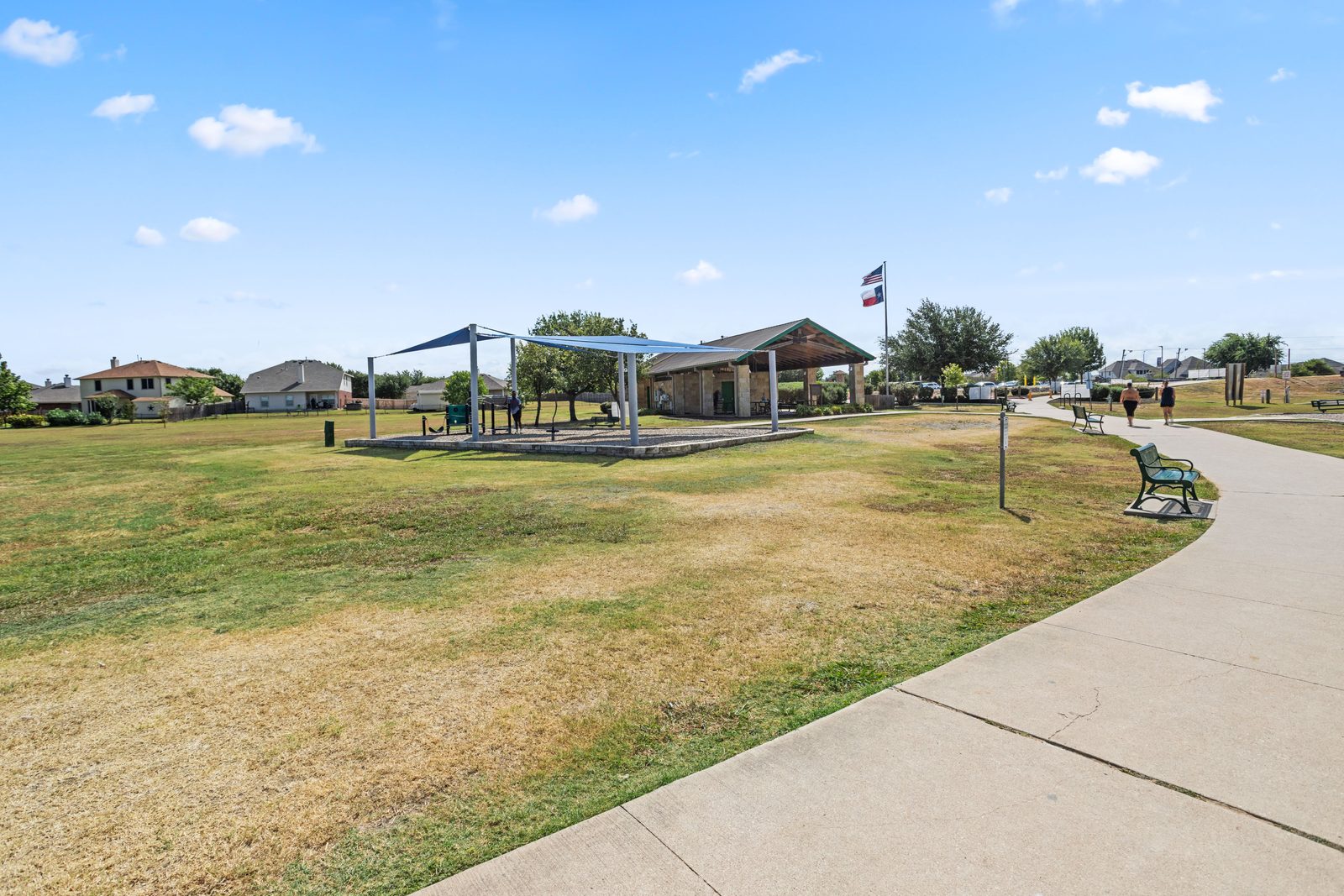 Park Pavilion — vacant two-story home, Austin TX real estate photography