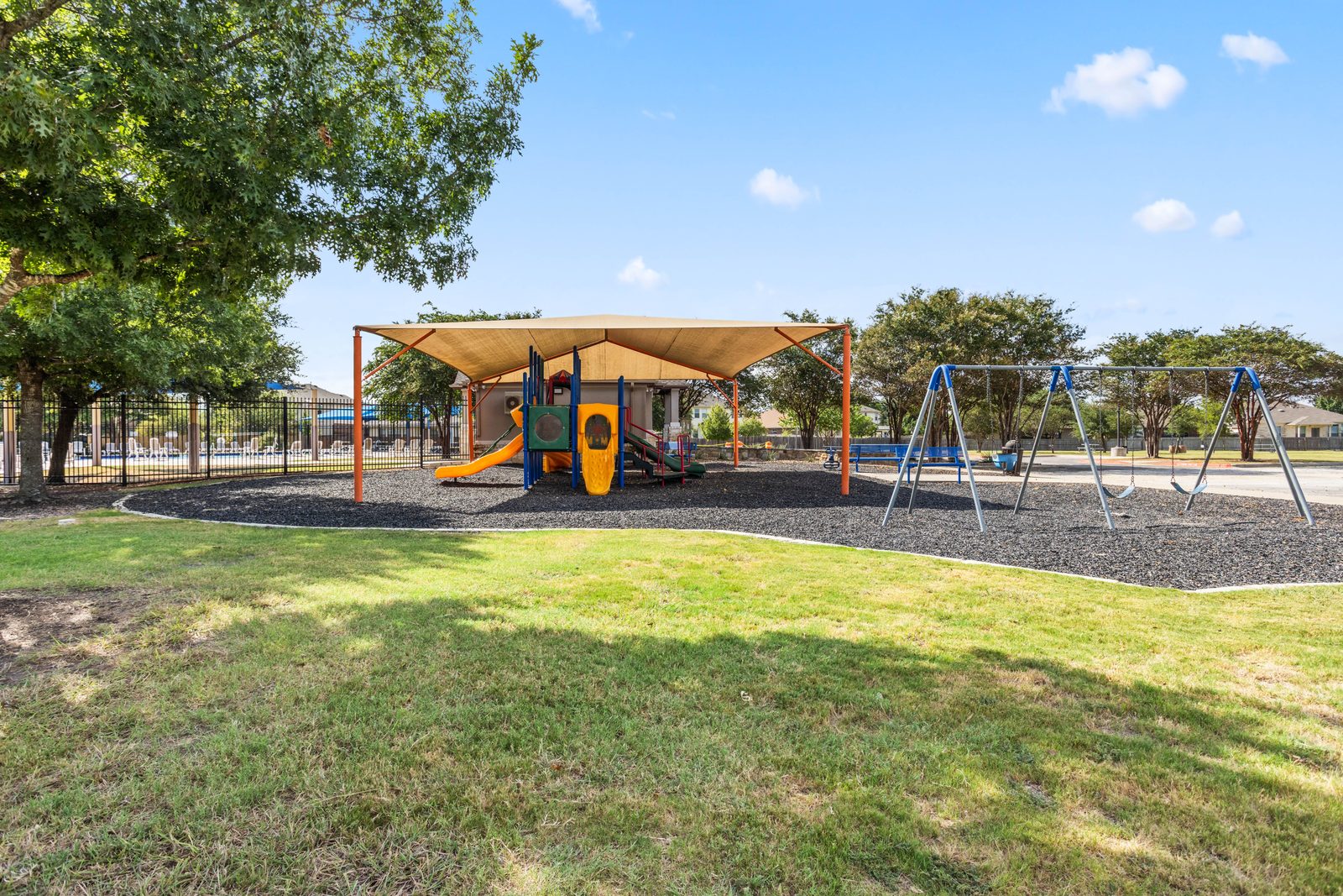 Playground — vacant two-story home, Austin TX real estate photography