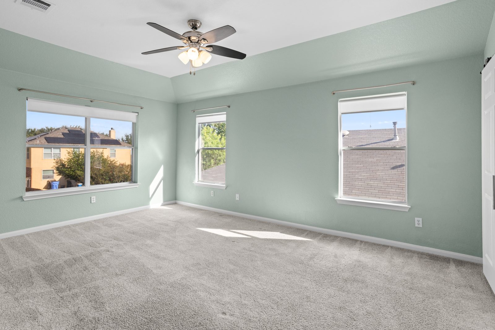 Primary Suite — vacant two-story home, Austin TX real estate photography