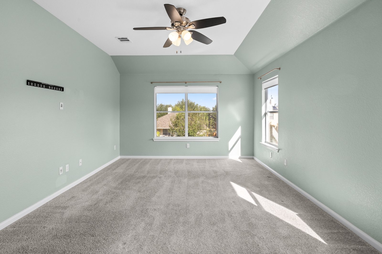 Primary Suite — vacant two-story home, Austin TX real estate photography