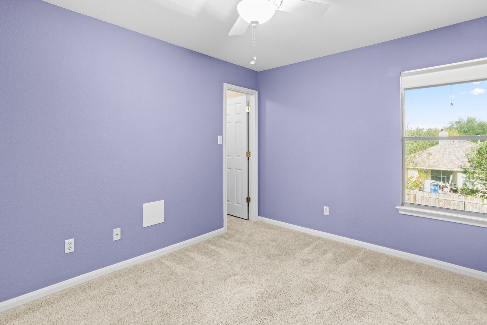 Bedroom — vacant two-story home, Austin TX real estate photography