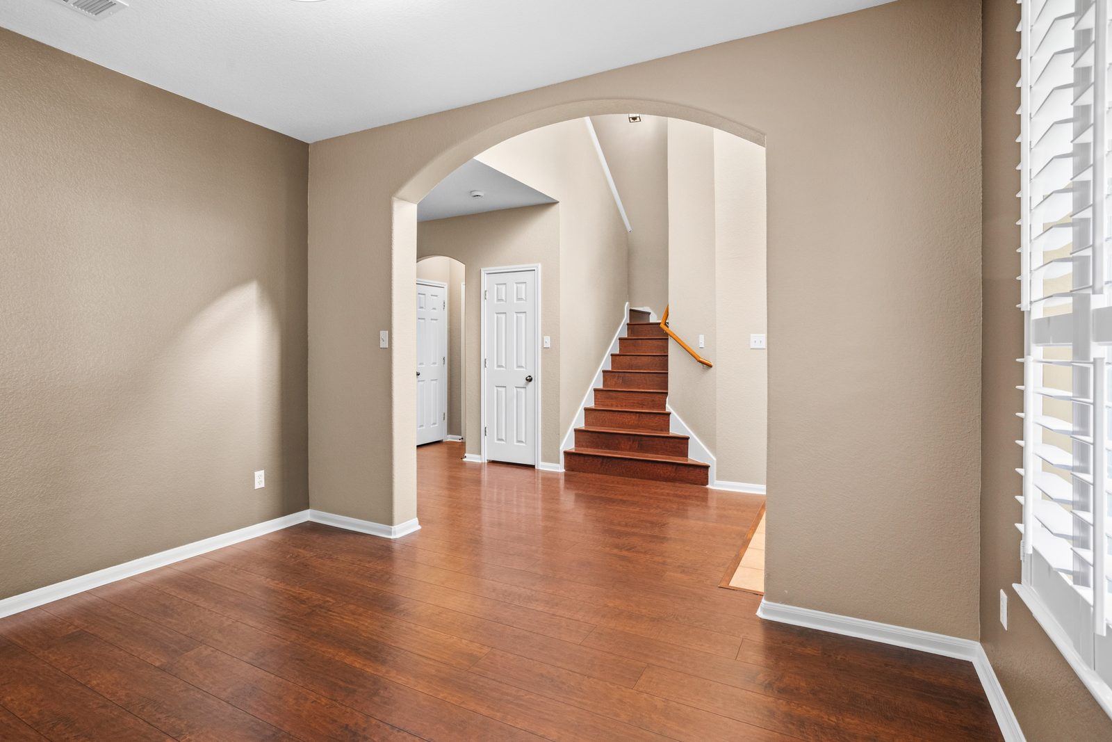 Entry — vacant two-story home, Austin TX real estate photography