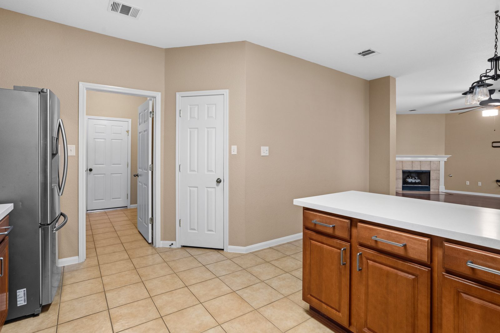 Kitchen — vacant two-story home, Austin TX real estate photography