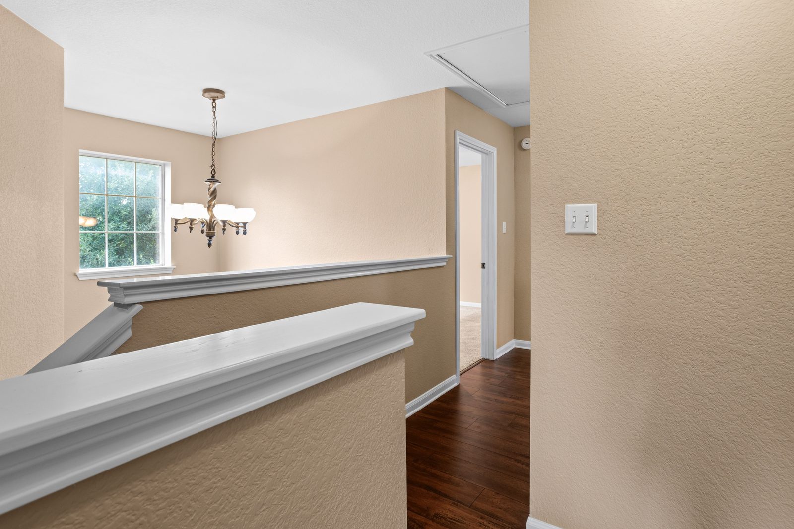 Landing — vacant two-story home, Austin TX real estate photography