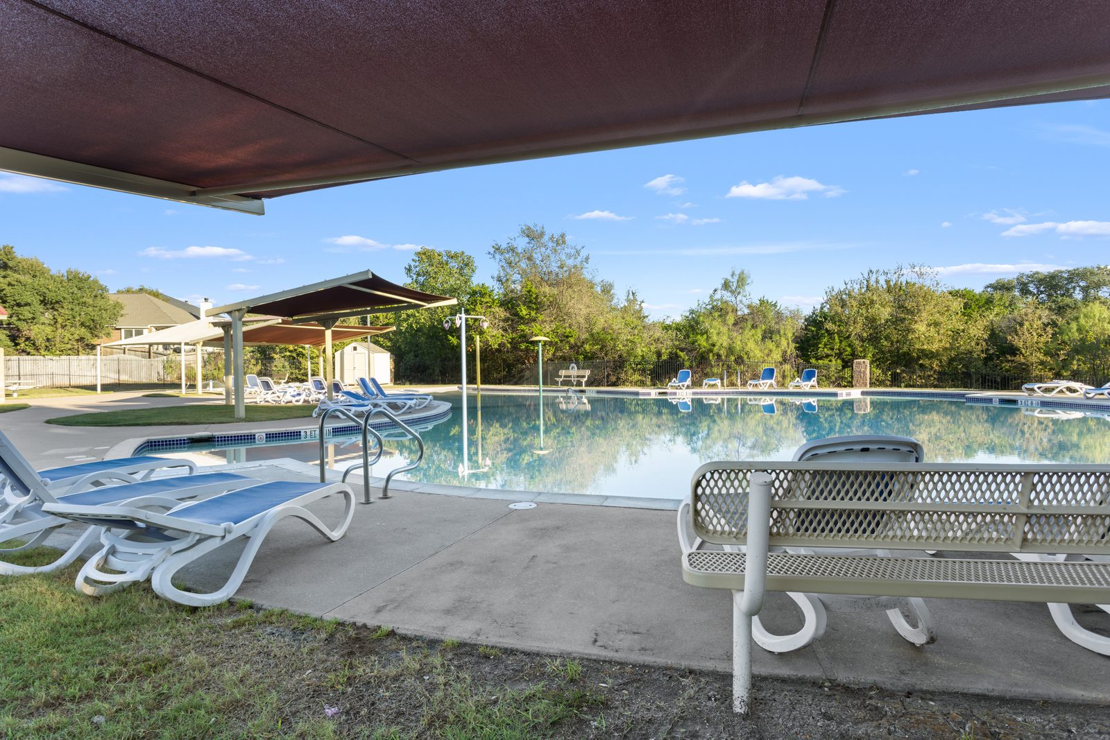 Community Pool — Limestone Two-Story