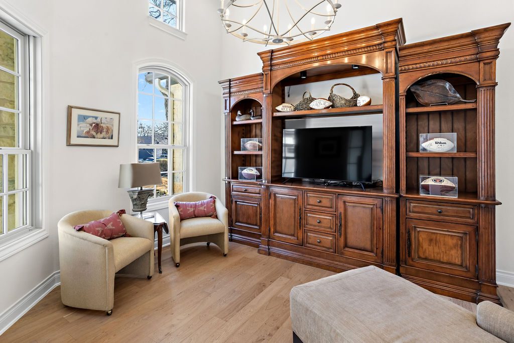 Media Room — Hill Country custom home, Austin TX real estate photography
