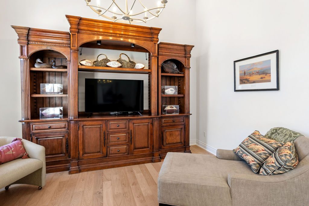 Media Room — Hill Country custom home, Austin TX real estate photography