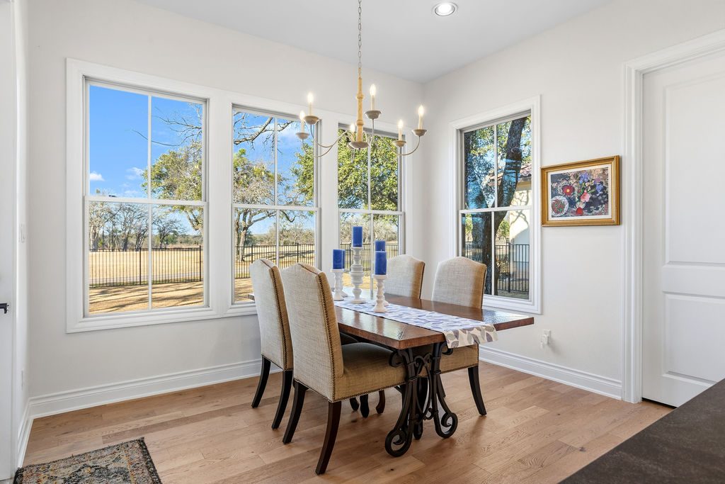 Breakfast Nook — Hill Country custom home, Austin TX real estate photography